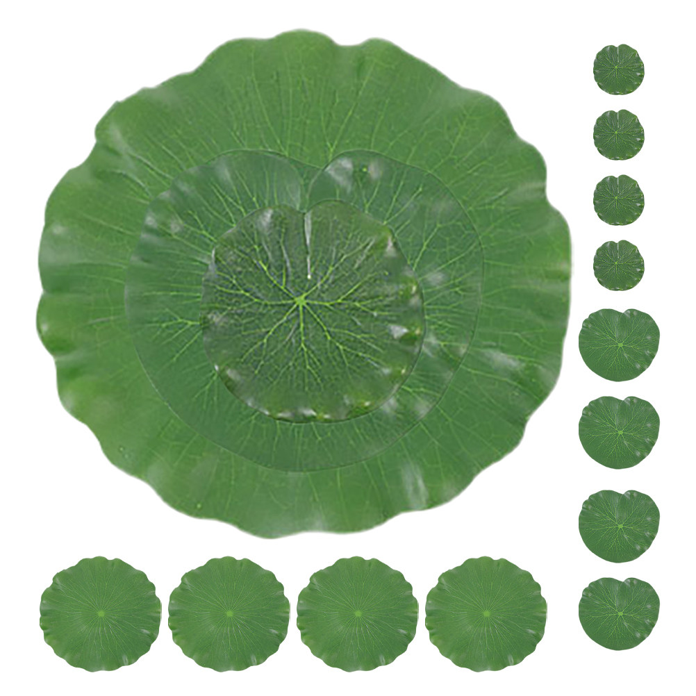 Aquarium Decor - 15Pcs Realistic Artificial Lily Pads for