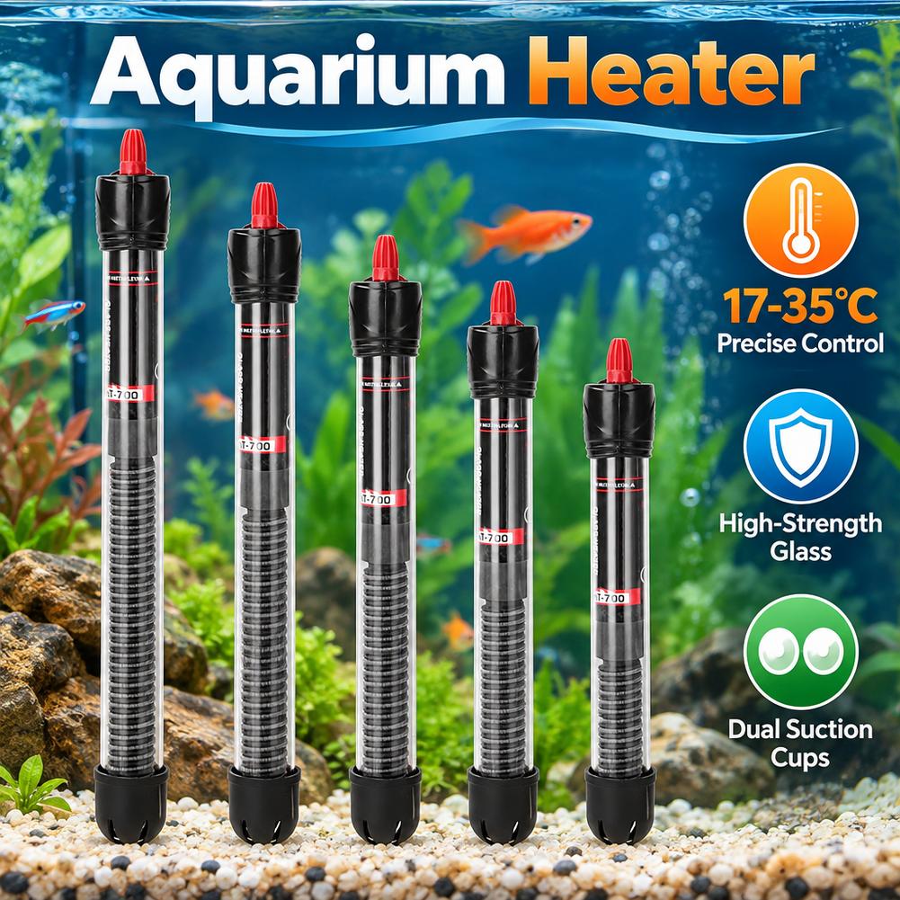 Fish Tank Heater - Aquarium Submersible Heater Adjustable Temperature Fish