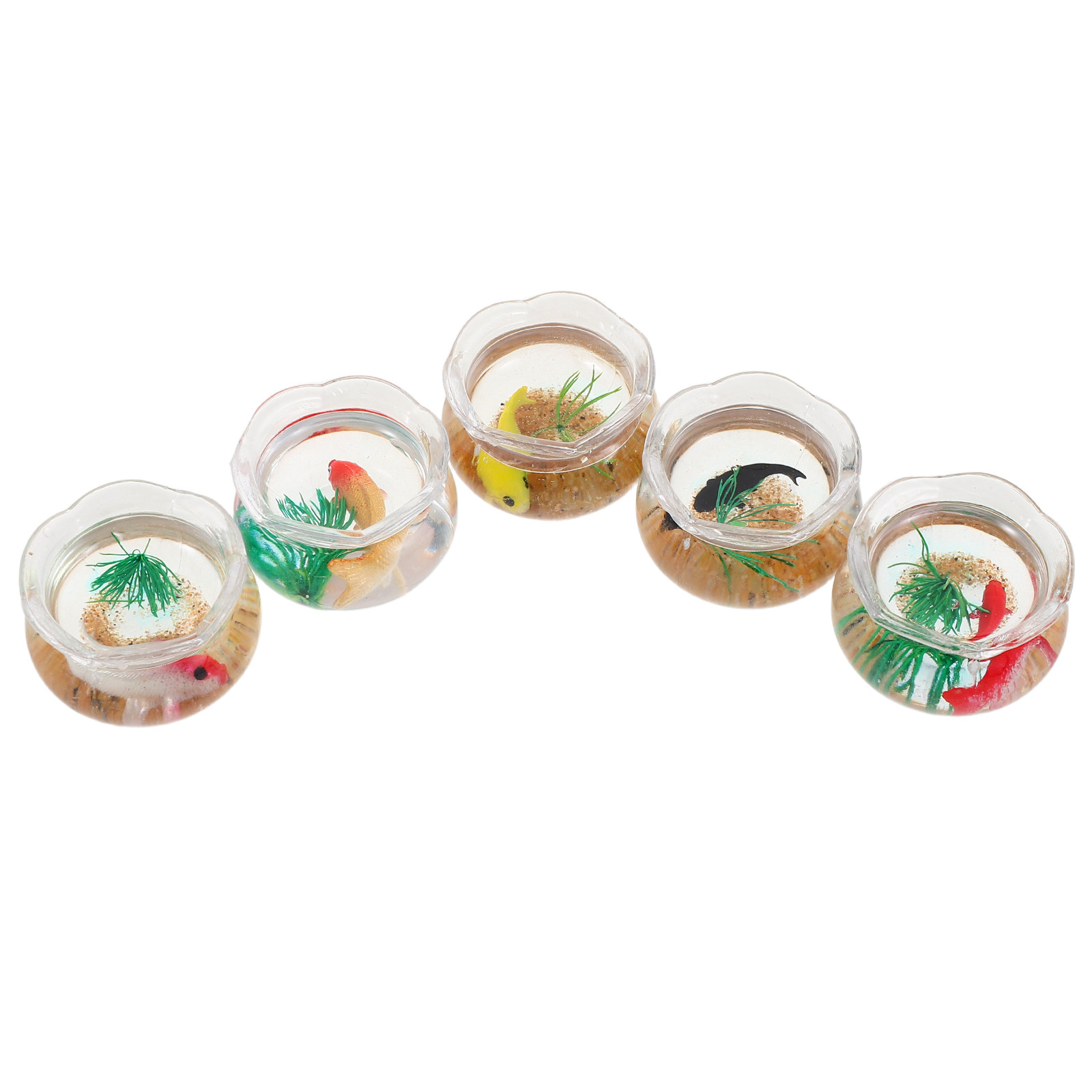 Aquarium Plants - 5pcs Mini Koi Fish Tank Set