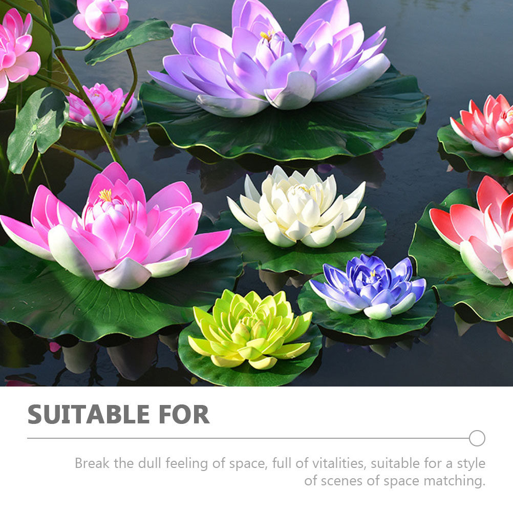 8Pcs Simulation Lotus Floating - Aquarium Plants review and price