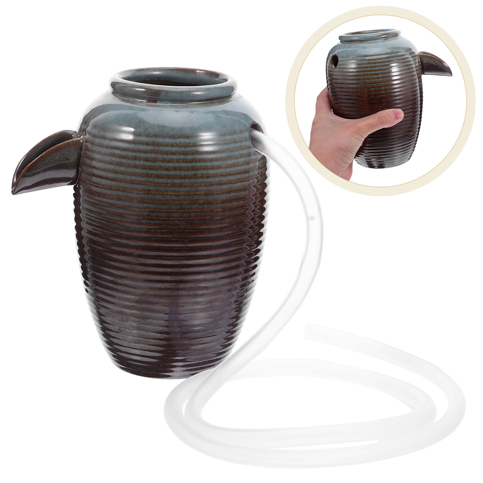No Pump Ceramic Jar Fish Tank  - Aquarium Pump review and price